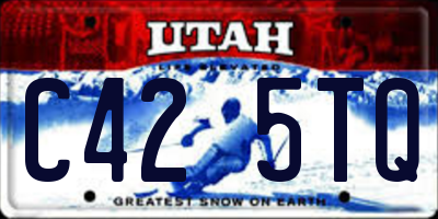 UT license plate C425TQ