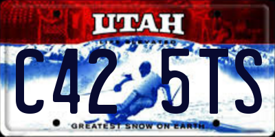 UT license plate C425TS