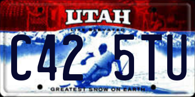 UT license plate C425TU