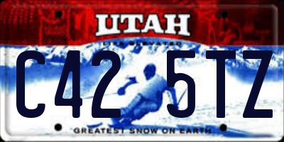 UT license plate C425TZ