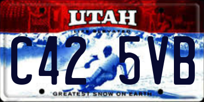 UT license plate C425VB