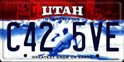 UT license plate C425VE