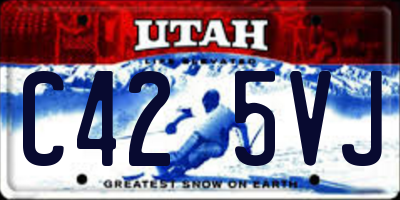 UT license plate C425VJ