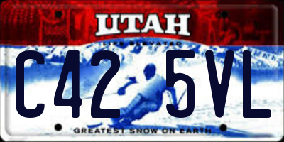 UT license plate C425VL