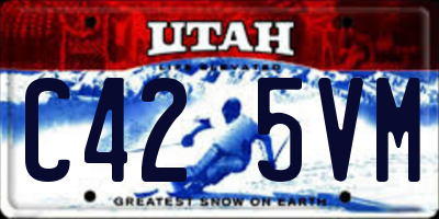 UT license plate C425VM