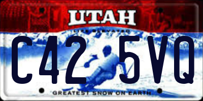 UT license plate C425VQ