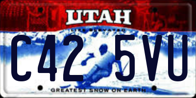 UT license plate C425VU