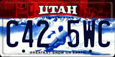 UT license plate C425WC
