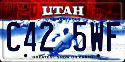 UT license plate C425WF