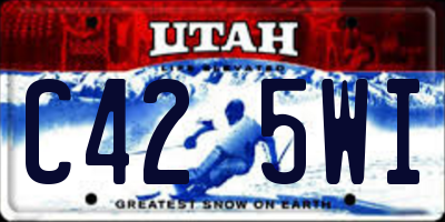 UT license plate C425WI