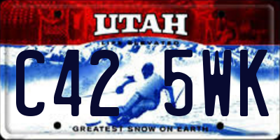UT license plate C425WK