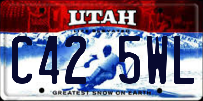 UT license plate C425WL