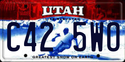 UT license plate C425WO
