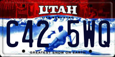 UT license plate C425WQ