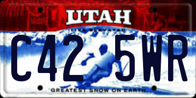 UT license plate C425WR