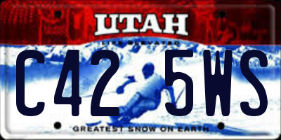 UT license plate C425WS