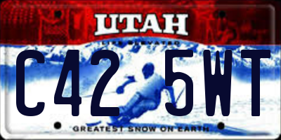 UT license plate C425WT