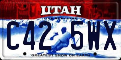 UT license plate C425WX