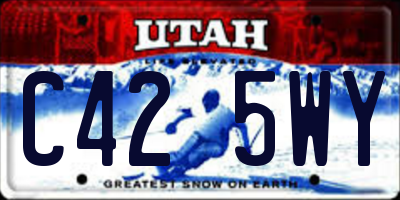 UT license plate C425WY