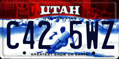 UT license plate C425WZ