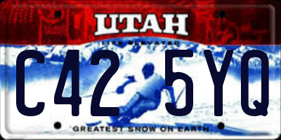 UT license plate C425YQ