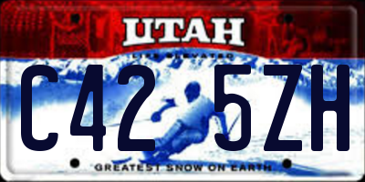 UT license plate C425ZH