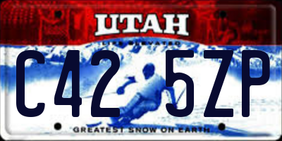 UT license plate C425ZP