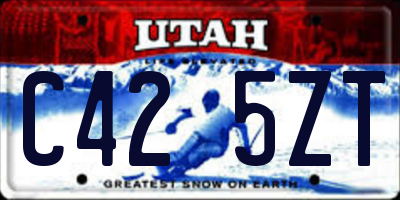 UT license plate C425ZT