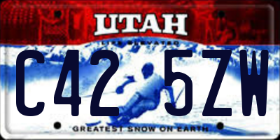 UT license plate C425ZW