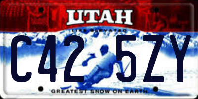 UT license plate C425ZY
