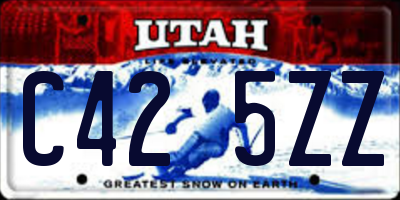 UT license plate C425ZZ
