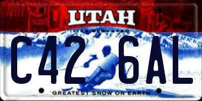 UT license plate C426AL