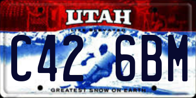 UT license plate C426BM