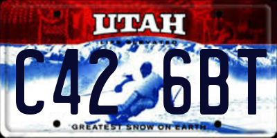 UT license plate C426BT