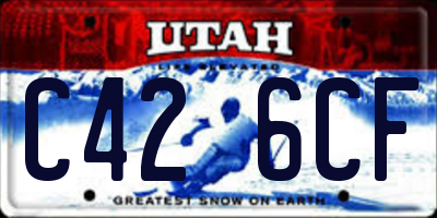 UT license plate C426CF