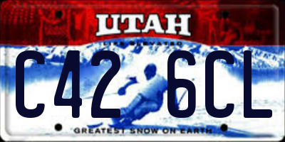UT license plate C426CL