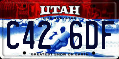 UT license plate C426DF