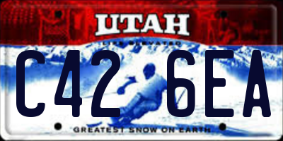 UT license plate C426EA