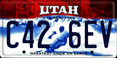 UT license plate C426EV