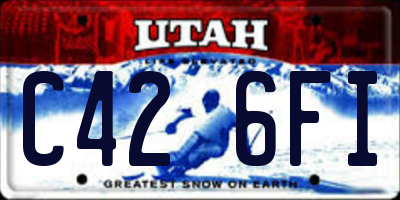 UT license plate C426FI