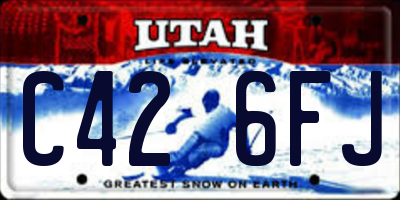 UT license plate C426FJ