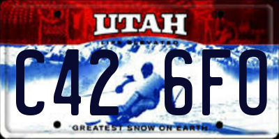 UT license plate C426FO
