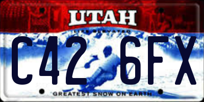 UT license plate C426FX