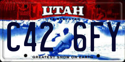 UT license plate C426FY