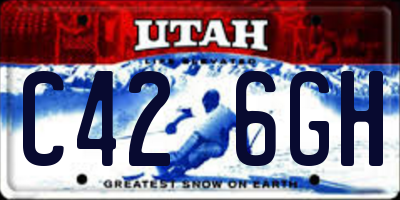 UT license plate C426GH