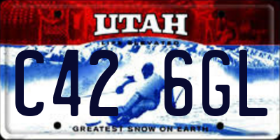 UT license plate C426GL