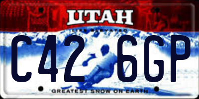 UT license plate C426GP
