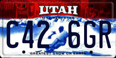 UT license plate C426GR