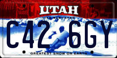 UT license plate C426GY