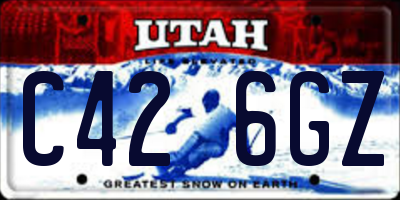 UT license plate C426GZ